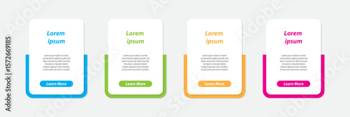 4 elements infographics, symbolizing the 4 stages of business strategy and progression. Clean timeline infographic design template.