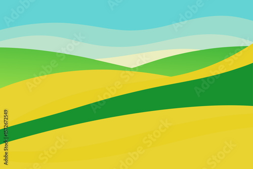 Grass Covered Sand Dunes With Rolling Waves Of Green