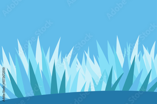 Frozen Grassland At Early Winter Morning With Frost Covered Ground