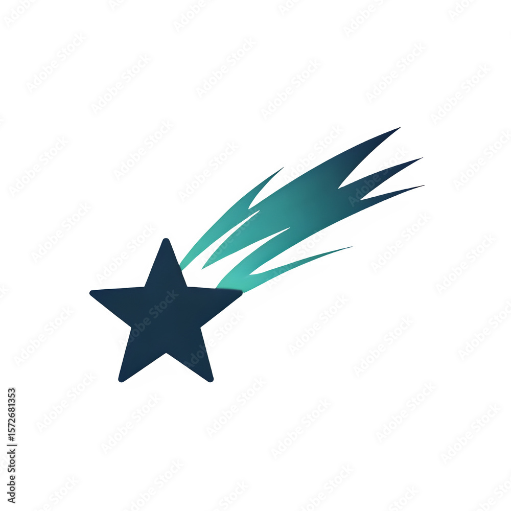 Obraz premium black star on white background