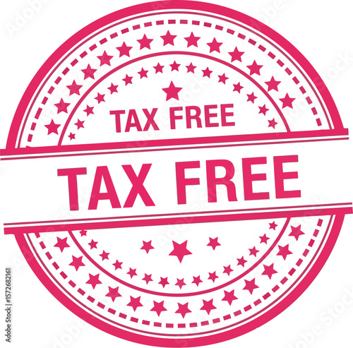 Tax free vector stamp design element for business and finance promotion use