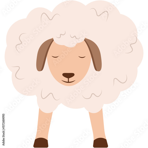 Cute Islamic Sacrificial Animal. Eid alAdha festive cow in yellow and orange, representing sacrifice. Perfect for cultural, religious, Eid alAdhathemed designs and projects