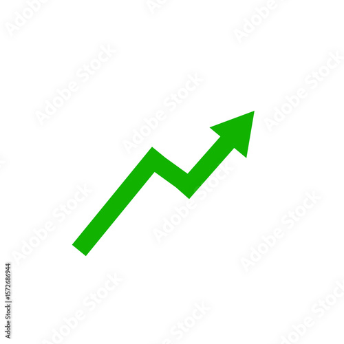 business graph with arrow