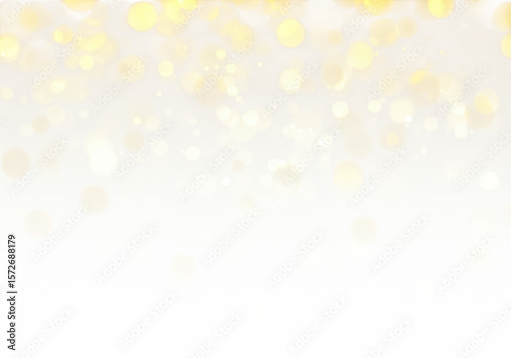 Obraz premium Soft golden bokeh lights create a dreamy and ethereal background on a clean white canvas isolated on transparent background