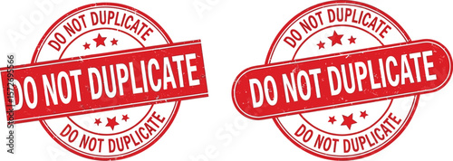Do not duplicate stamp vector illustration for business and document use