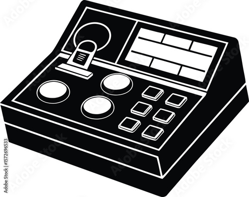 control panel vector black silhouette illustration