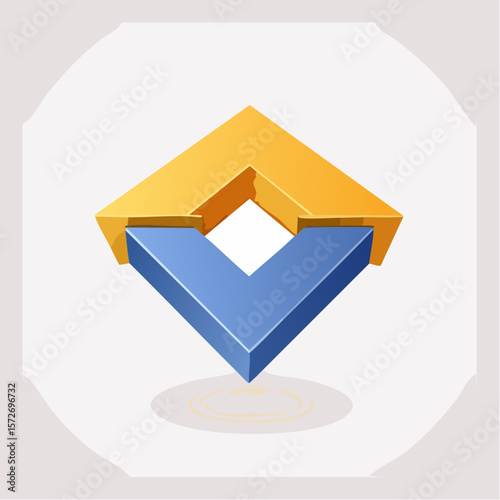Two 3d arrows merging