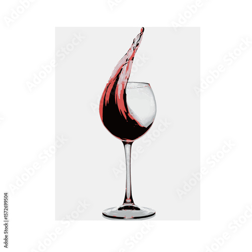 Elegant wine glass icon.