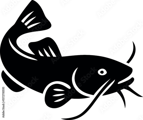Catfish vector silhouette design