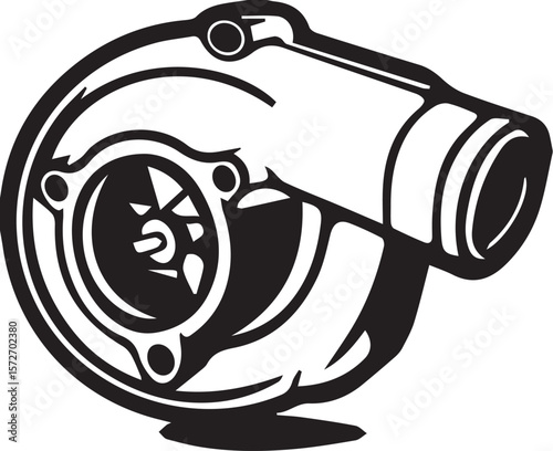 Print Car Turbocharger Silhouette