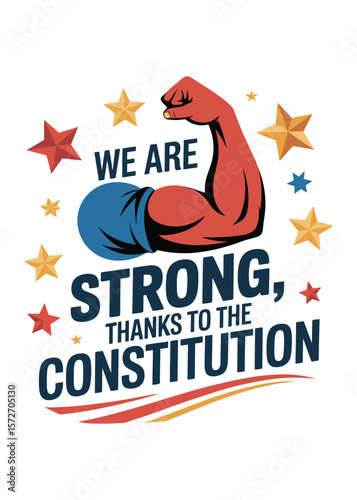 Typography T-Shirt Design On Constitution Day Quote
