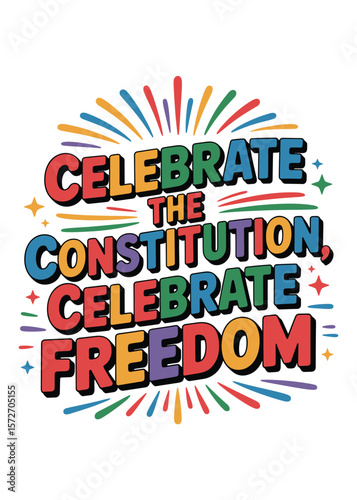 Typography T-Shirt Design On Constitution Day Quote