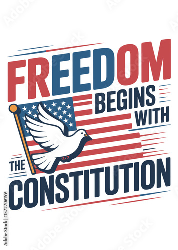 Constitution Day Typography T-Shirt Design Quote