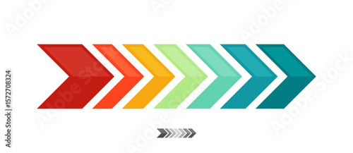 Colorful arrow speed graphic design. Symbolizing motion, fast, moving arrow, going, acceleration, progress, and direction. Transparent and PNG background vector illustration