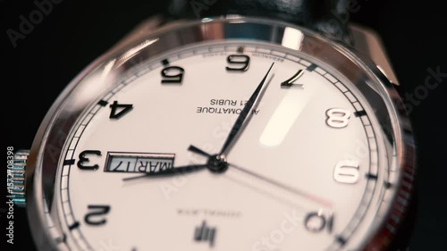 stopwatch on black background