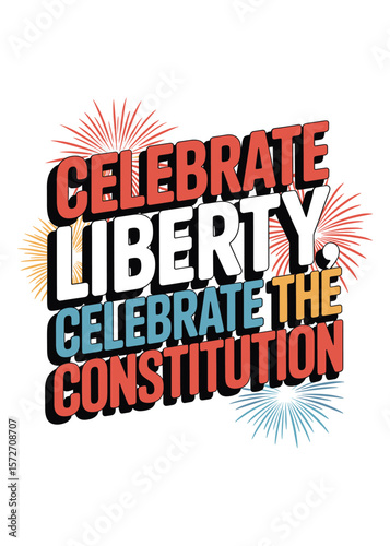 Minimalist Constitution Day Quote Typography T-Shirt Design