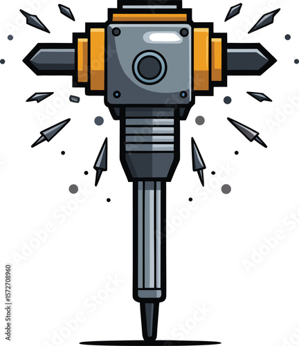 demolition hammer tool with dust shield black design