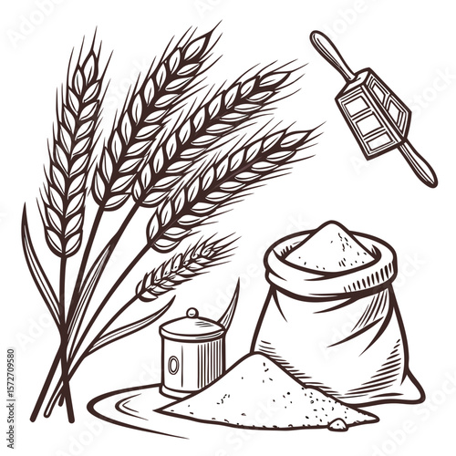wheat and flour