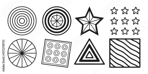 Collection of Abstract Geometric Shapes in vector