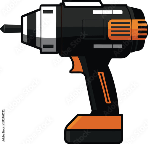 detailed cordless wrench tool with visible motor parts