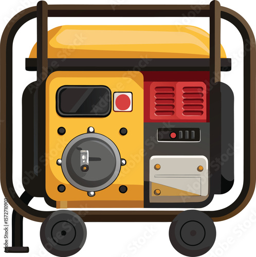 diesel portable generator with heavy frame and base