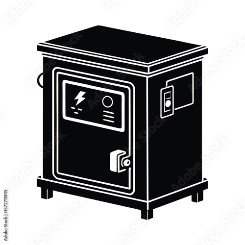 electrical box vector black silhouette illustration