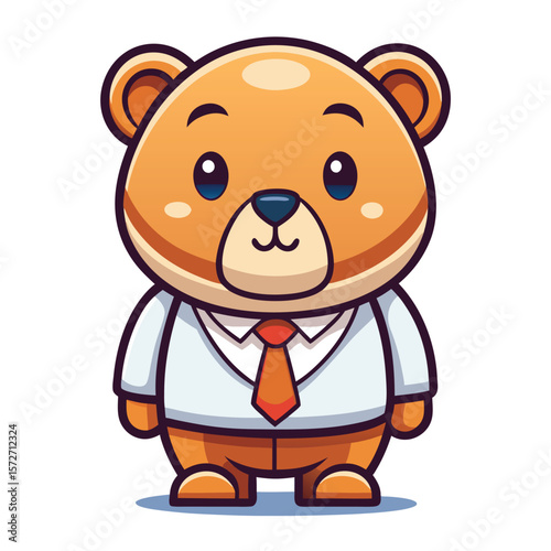 Cute bear wearing a business suit
