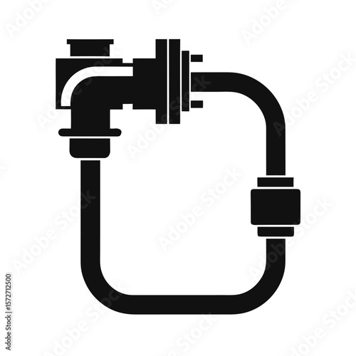 electrical conduit vector black silhouette illustration
