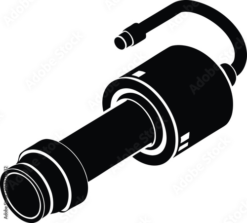 electrical conduit vector black silhouette illustration