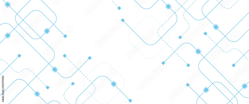 Obraz premium Abstract futuristic technology background. Technology background with crossed lines and dots.