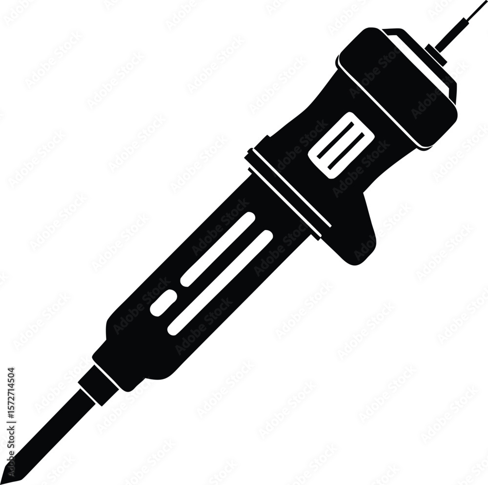 Fototapeta premium electrical tester screwdriver vector black silhouette