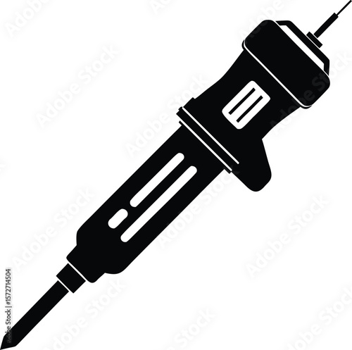 electrical tester screwdriver vector black silhouette