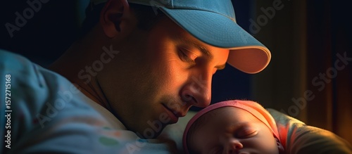 Young man sleeping on a sofa with a hat on his face