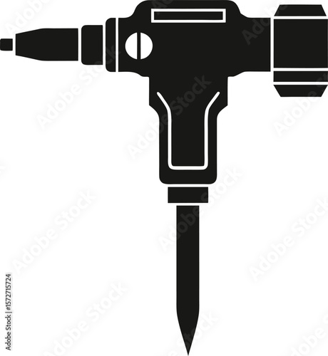 electric demolition hammer with chisel bit black