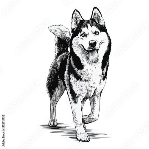 Husky dog isolated on white