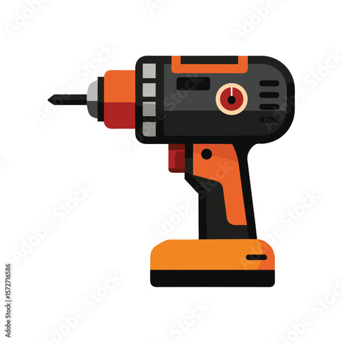 electric drill with power button detail simple black