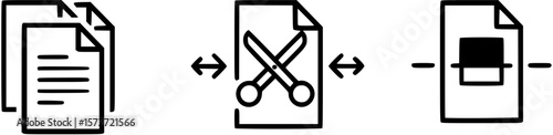 Copy cut and paste icons for app, ui website. Transparent png and vector illustration.
