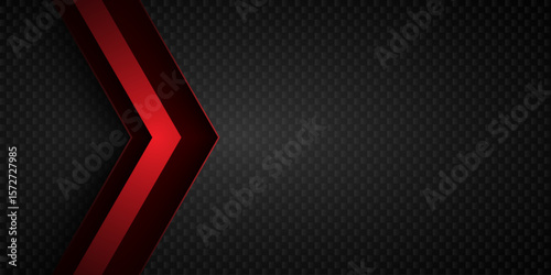 Red Arrow on Carbon Fiber Texture