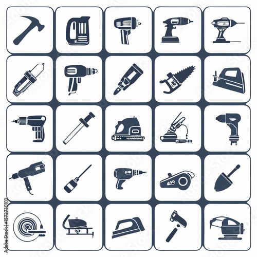 Power tool icons collection power tools