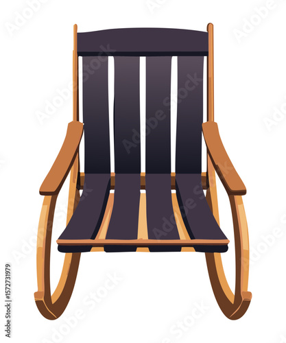 Traditional Outdoor Chair Dark Slatted Back
