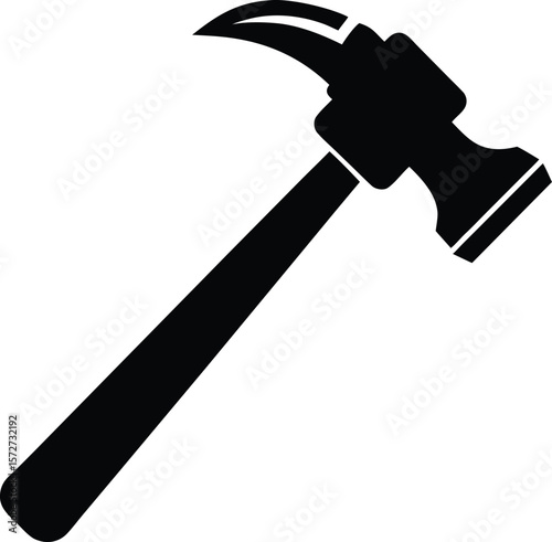 electricians hammer vector black silhouette illustration