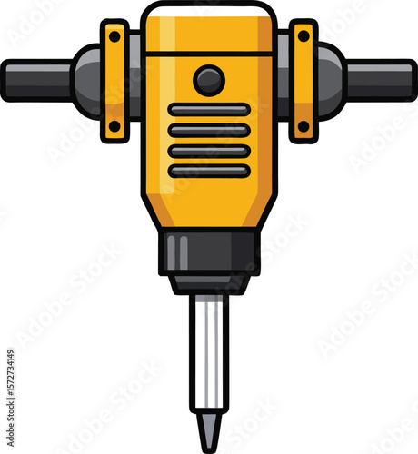 electric powered demolition hammer front view black