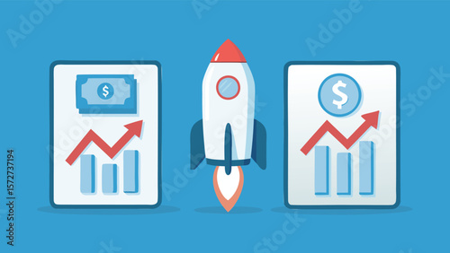 space rocket vector illustration