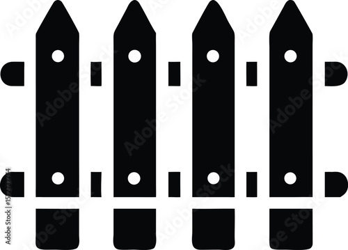 Wooden fence icon