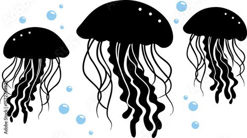 vector silhouette of a jellyfish (1).eps