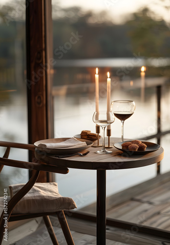 table setting in the restaurant
