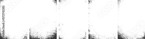  Old worn overlay Vintage grunge paper texture. set dirty texture frame background on transparent background