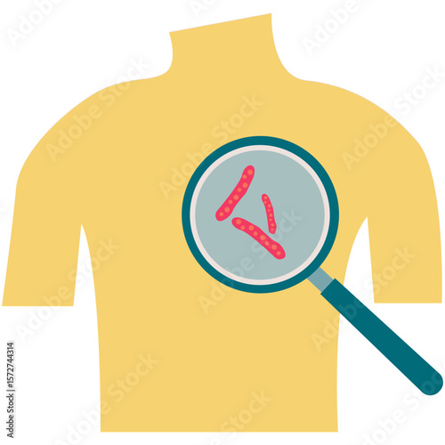 Tuberculosis Disease Element. Microbe icon vector image. Can be used for Tuberculosis.