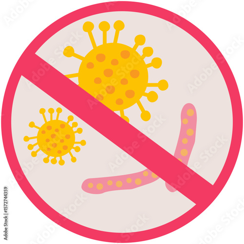 Tuberculosis Disease Element. Microbe icon vector image. Can be used for Tuberculosis.