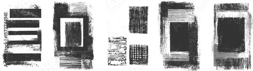 Collection of grunge textures overlay textures set stamp vector of grunge edges Crumpled  overlay textures set